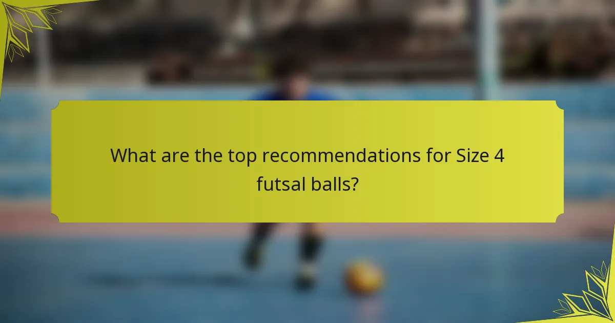 What are the top recommendations for Size 4 futsal balls?