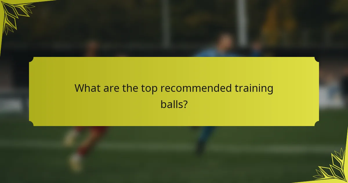 What are the top recommended training balls?