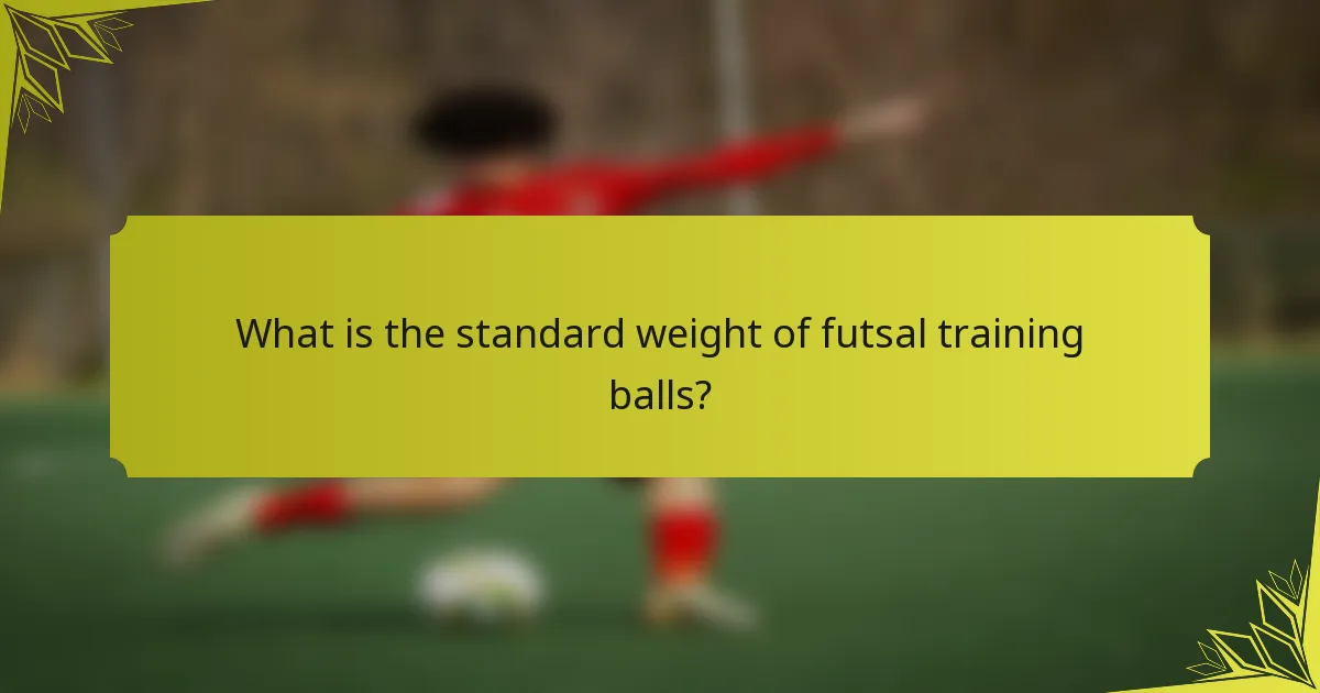 What is the standard weight of futsal training balls?
